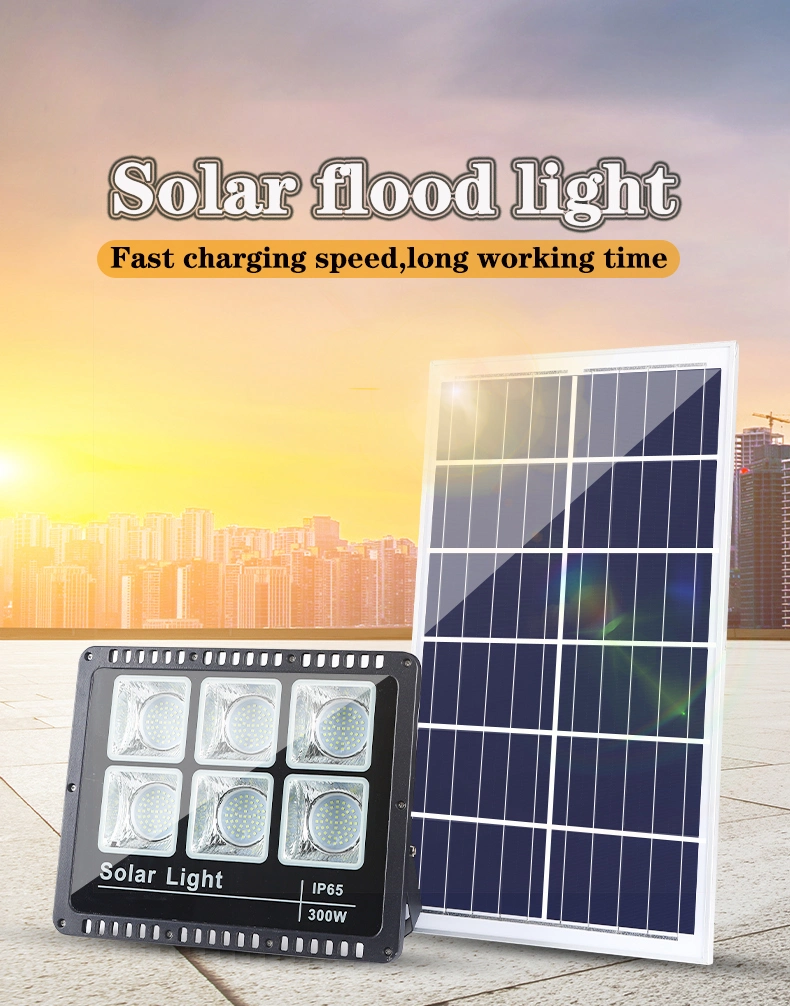 IP65 Solar LED Flood Light Outdoor Solar Solar Sensor Dimmingled Parking Light