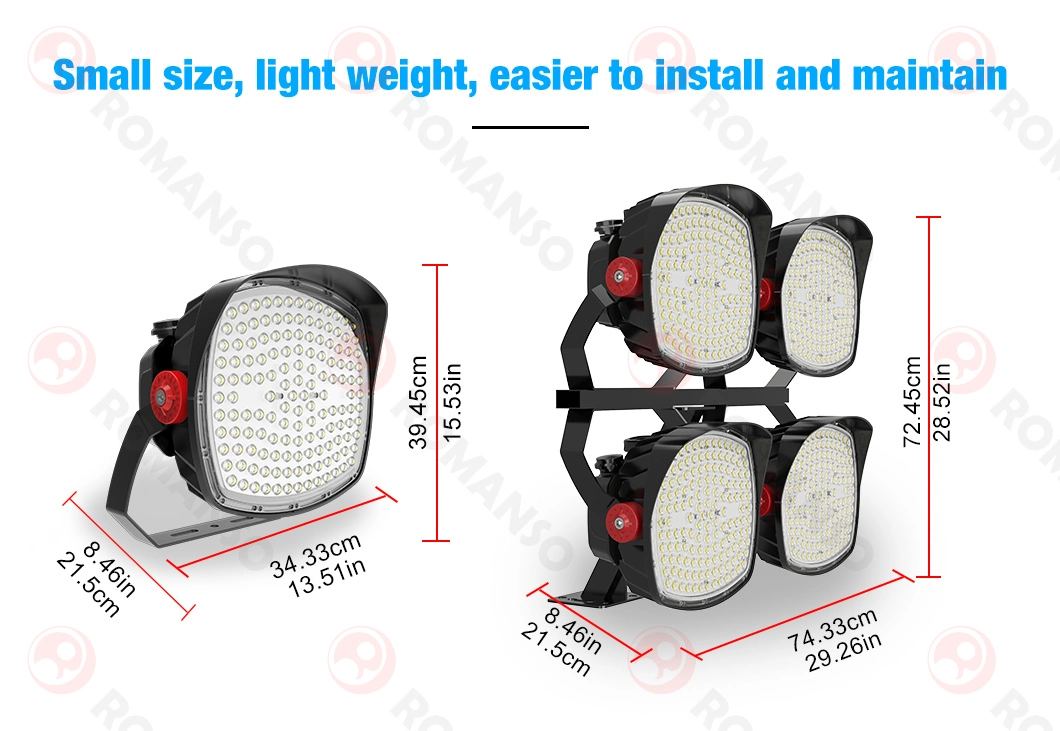 Floodlight 400W LED Sport Light 200W 300W Stadium Flood Lighting Easy Installation